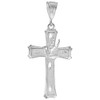 2 5/16 inch Large Sterling Silver Cross with Dove Pendant