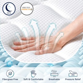 SIMARTH Full Mattress 10 Inch, Upgrade Strengthen Full Size Hybrid Mattresses in a Box, Memory Foam Full Mattress Made of Individually Pocketed Springs for Support and Pressure Relief, Medium Firm