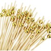 110 Pieces Fruit Picks Cocktail Picks Gold Bead Picks Skewers