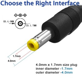 TECHZOCO USB-DC-Stromkabel, Verlängerungskabel, USB-Ladekabel, kompatibel mit PSP 1000, 2000, 3000, E-1000, MP3, Mini-Ventilatoren, 5 V DC 2 A, DC 4,0 mm x 1,7 mm, Schwarz, 80 cm