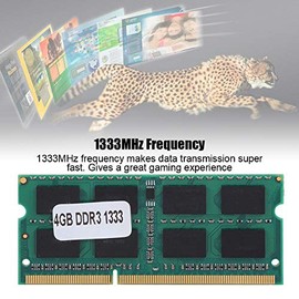 Hilitand 4GB DDR3 1333MHz 204PIN Banco de Memoria para computadora portátil, 1.5V PC3-10600 DDRIII Módulo de Placa
