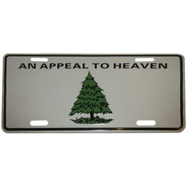 Appeal to Heaven Realistic Pine Tree White Washington Cruisers 6inchx12inch Aluminum License Plate