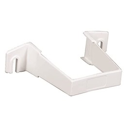 Amerimax 3.3" H X 1" W X 4.3" L White Vinyl Contemporary Downspout Bracket - Case of: 1