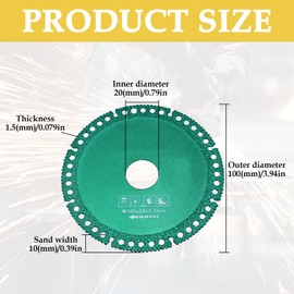 Indestructible Disc for Grinder, HONSNKS 4 Pack 4 Inch Upgraded Cutting Disc, Diamond Cutting Wheels Suitable for Smooth Cutting, Chamfering, Grinding Materials