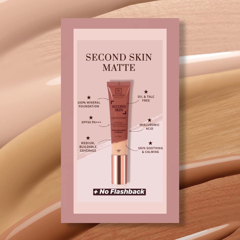 Second Skin Mineral Matte Liquid Foundation from Sculpted by Aimee