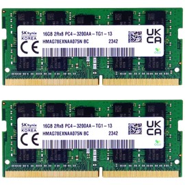Timetec Hynix Original 32GB KIT (2x16GB) DDR4 3200MHz PC4-25600 Unbuffered ECC 1.2V CL22 260 Pin SODIMM Server Memory RAM Module Upgrade