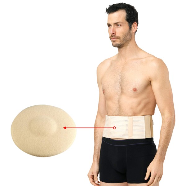 Umbilical Hernia Belt for Men and Women - Abdominal Support Binder with Compression Pad - for Incisional, Epigastric, Ventral, Inguinal Hernia - Belly Button Navel Hernia Support (XL)