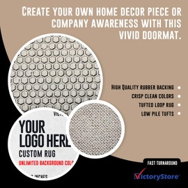 VictoryStore Custom Doormat 24x36 Inches Any Color, Custom Logo Doormat Full Color Print 24 inches x 36 inches, Set of 2