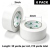 BOMEI PACK 6-Pack Heavy Duty Duct Tape, White Tape 2