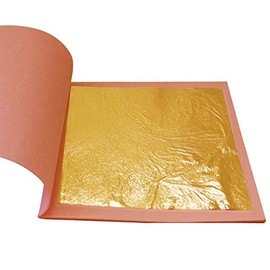 Edible/Decorative Gold Leaf Loose Sheet Booklet - 24 Carat - 8CM X 8CM - 25 Sheets