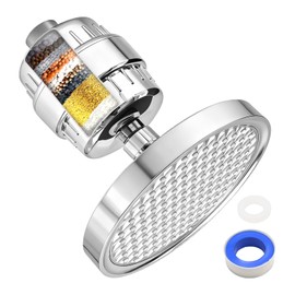 Cabezal de ducha de 1,8 m con filtro de ducha de 15 etapas, cabezal de ducha con filtro y cartucho para agua dura, cabezal de ducha para agua dura y c