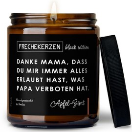 Lustige Duftkerze mit Spruch für Mama | Handgemacht aus Sojawachs | In Geschenkbox | Valentinstag Geburtstagsgeschenk | Geschenkidee Geburtstag Mutter, Beste Mama zum Muttertag |Apfel-Zimt