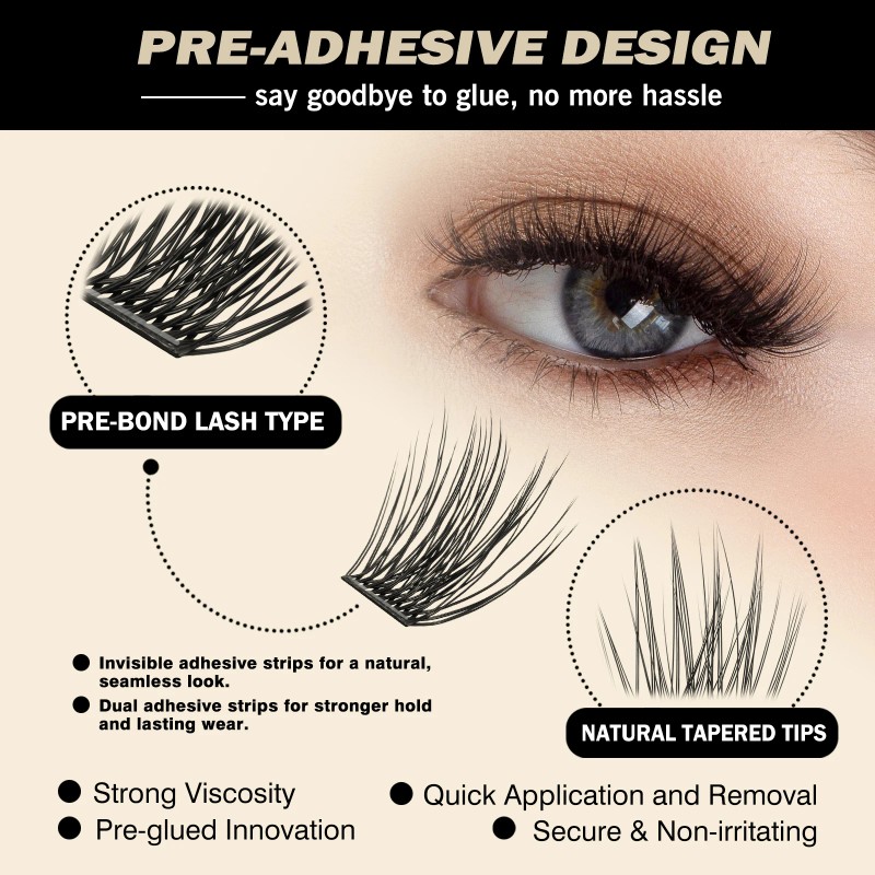 USA Ready to Ship 156pcs Self Adhesive One-Step Easy Lash