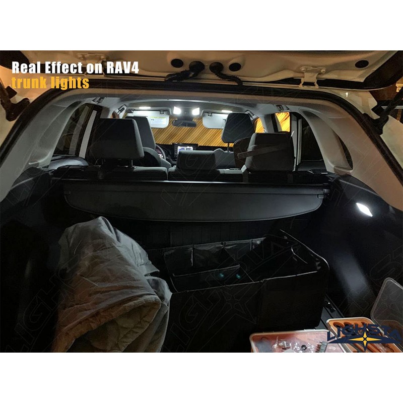 LIGHSAT 8PCS Super Bright White LED Interior Light Kit Package