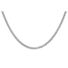 trendor Sturdy Curb Chain 925 Sterling Silver Width 1.7 mm Chain for Men and Women, Necklace Made of Real Silver, Gift Idea Silver Jewellery 41116, Sterling Silver, No Gemstone