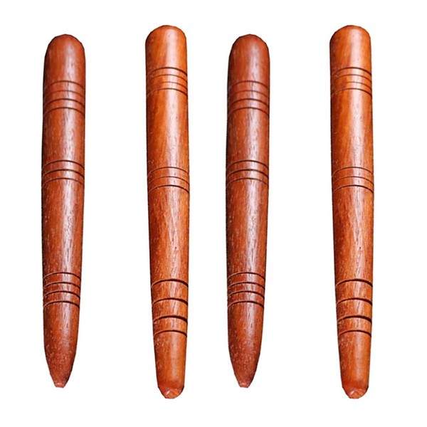 EXCEART 4Pcs Manual Acupressure Pen Wooden Thai Massage Stick Rod Deep Tissue Massage Tool Trigger Point Relief Pain Therapy Tools Full Body Relaxing Gifts