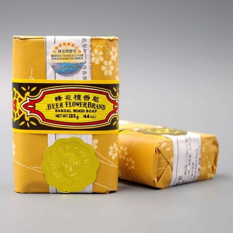 1pcs The honey bee sandalwood soap 125g 正品上海蜂花檀香皂 洁面沐浴皂放衣柜熏香持久香