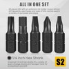 AEJ 49-Pack Screwdriver Bit Set, Hex Head Drill Bit Set,