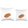 Hotdog bun Graphic Design – Food Illustration Tee Throw Pillow