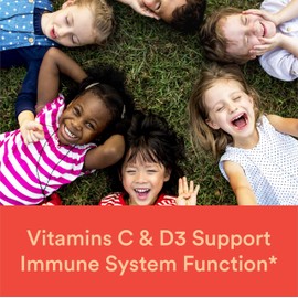 SmartyPants Kids Multivitamin Gummies: Omega 3 Fish Oil (EPA/DHA), Vitamin D3, C, Vitamin B12, B6, A, K & Zinc for Immune Support, Biotin, Gluten Free, Three Fruit Flavors, 120 Count (30 Day Supply)