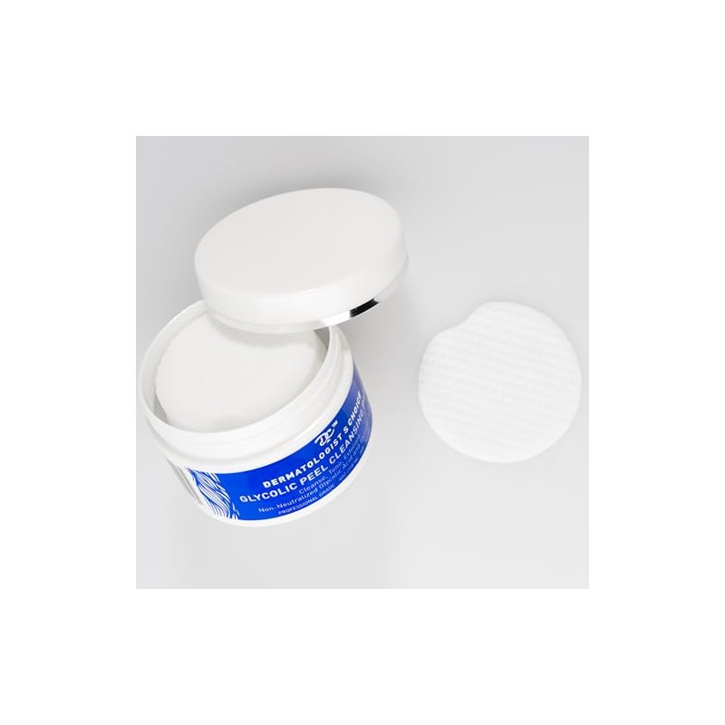 Dermatologist's Choice 10% Non-Neutralized Glycolic Peel Cleansing Pads with Salicylic
