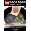 Bene Casa - Black Nonstick Aluminum Frying Pan with Glass