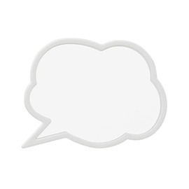 like-it Mag-On 8101 Kitchen Laundry Magnetic Storage, Letter Writing, Magnetic Clip (Bubble Talk), White, Can Stick to Refrigerator, Dry Erase Magnet