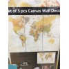 MM 3PCS World Map Home Wall Decor Art Canvas Room