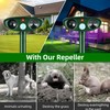 4 Pack Upgraded Solar Ultrasonic Animal Repellent Outdoor, Deer Repellent