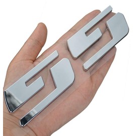 3Pcs SS Emblems Car Badge Nameplate 3D Logo Replacement for Silverado Sierra (Chrome)