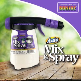 Bonide Auto Mix & Spray Hose End Sprayer for Weed and Insect Killer, Fungicide, Fertilizer with 14 Settings and 4 Spray Patterns