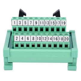 Terminal Block Connector PLC Module IDC-20P 35mm DIN Rail Wiring Electrical Supplies