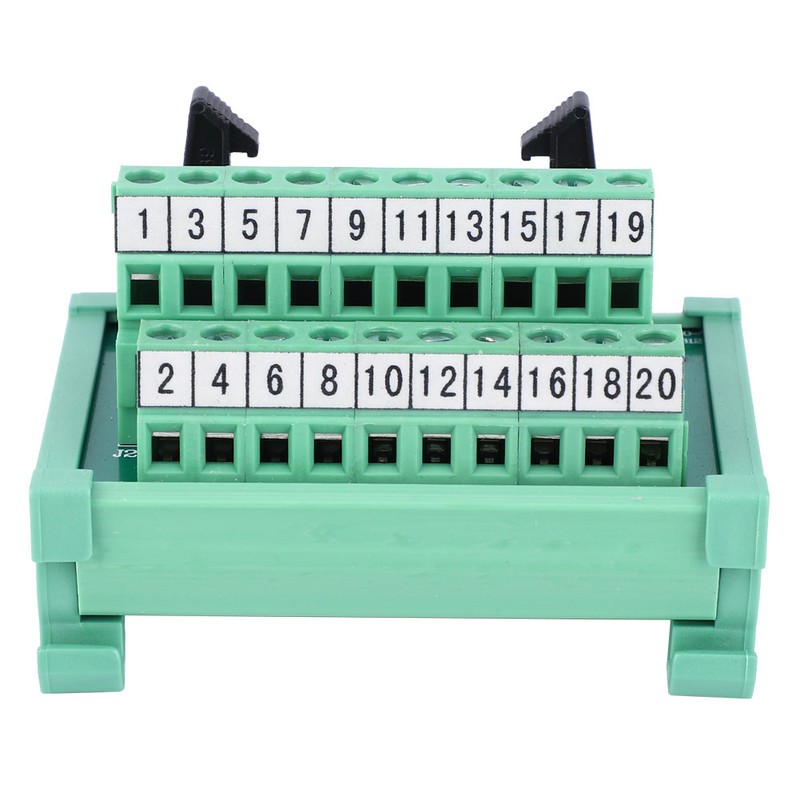 Terminal Block Connector PLC Module IDC-20P 35mm DIN Rail Wiring