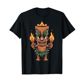 Tiki Man Hawaiian Summer Tropical Luau Party T-Shirt
