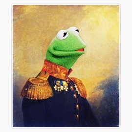 Kermit The Frog Retro Portrait Window Bumper Sticker Decal 5"