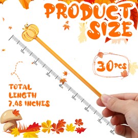 SiliFine 12 Pcs Pumpkin Glass Drink Stirrers 7 Inch Fall Swizzle Sticks 3D Fall Coffee and Cocktail Stirrers Thanksgiving Drink Stir Sticks for Autumn Party Tea Coffee Bar Favors