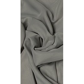 Fancy Textiles 100% Polyester Chiffon Fabric 60'' Wide (1 Meter(pre Cut), Light Grey)