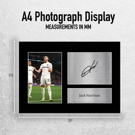 HWC Trading A4 Jack Harrison Leeds United Gifts Printed Signed Autograph Picture for Football Fans and Supporters - A4