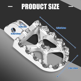 KAMIYONG Motorcycle Foot Pegs CNC Style M8 Footpeg Footrest Pedal For Harley Softail Slim FLSL 107,Lower Rider FXLR 107,Street Bob FXBB 107,Fat Bob FXRB 10,Sport Glide FLSB 107 2018-2023, Chrome