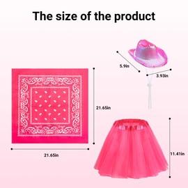 Porch Goose Outfits for 17" & 23" Lawn Goose – Pink Cowgirl Porch Goose Clothes Set with Skirt & Scarf – Western Goose Statue Outfit for Outdoor Porch Decoration