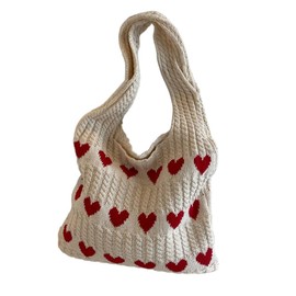 Crochet Mesh Beach Tote Bag for Women Summer Boho Shoulder Handbags Knitting Hollow Hobo Bag for Travel