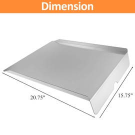 BAC012 Drip Pan Heat Baffle Replacement for Traeger Pro Series 575 22 Lil' Tex Elite Century Pellet Grill Diffuser Plate Smoker, BAC-012, BAC-507 Traegger Grill, Heavy Duty Stainless Steel Drip Tray