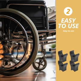 Healeved 4 Uds. Piezas De Silla De Ruedas Con Guía De Riel Para Asiento De Silla De Ruedas Soportes Para Sillas De Ruedas Piezas De Sillas De Transporte De Repuesto Para Asiento De Silla