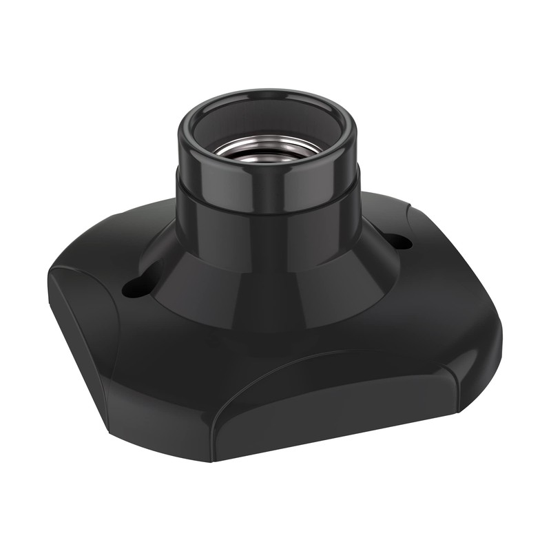 ledscom.de Elektra Ceiling Light Black Square Including E27 LED Lamp