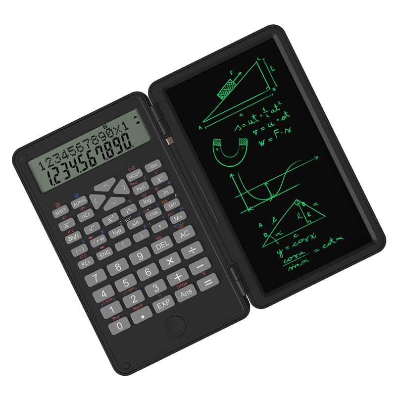 Scientific Calculator with Erasable Writing Board 240 Functions 2 Line