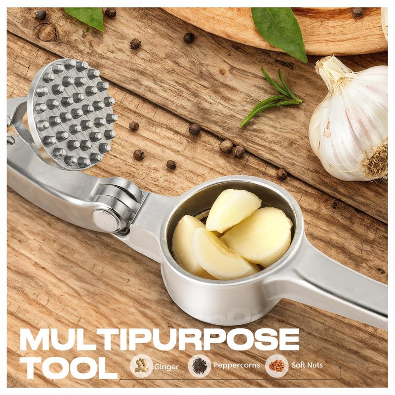 Kitchen Garlic Press Stainless Steel High Quality Rustproof and Dishwasher