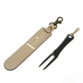 Generic Reboot Golf Stainless Steel Golf Green Fork with Genuine Leather Cover (Italy: Cretan)