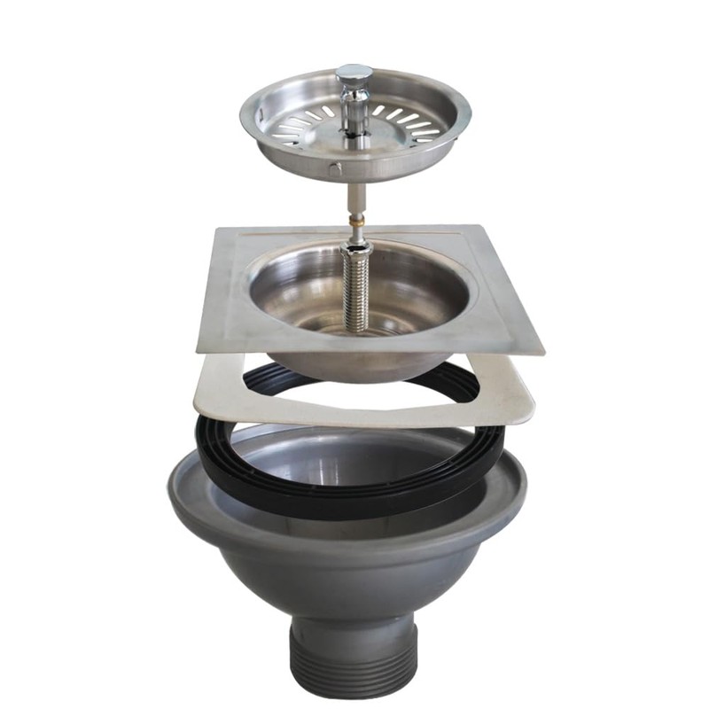 TALEA Sink Strainer for Old Sink,118*118MM Square Waste Kit, XK174-U