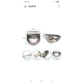 Unbranded Automatic Stainless Steel Water Bowl 0.66 Gallon For Animals Pet Hydration