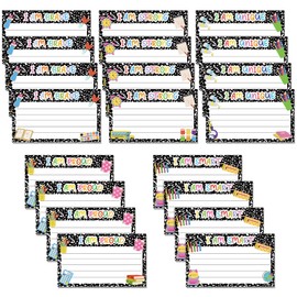 HCEWSBFD 24 Pcs Back to School Composition Inspirational Sticky Notes First Day of School Motivational Notepads Appreciation Sticky Notes Novelty Memo Pads,Back to Schoo-l Gift for Teachers Coworkers